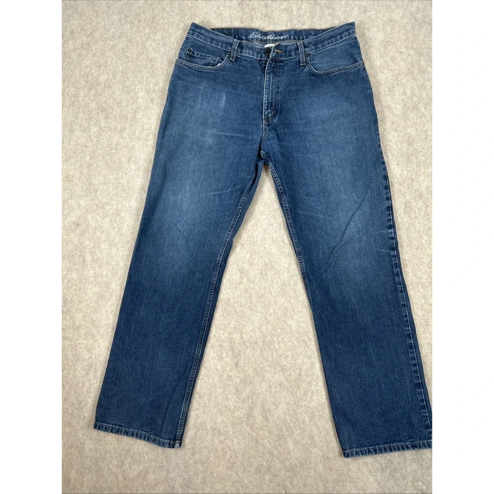 Eddie‎ Bauer Relaxed Straight Fit Denim Jeans Men's Size 35x32